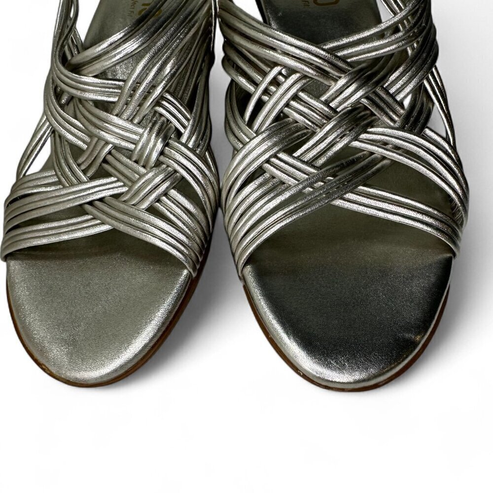 Munro Women's Marianna Slingback Sandal Sz 7 - Metallic Taupe - Picture 13 of 16